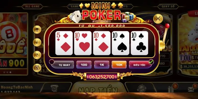 Tựa game Mini Poker với giải thưởng cực khủng tại hi88 4 Khám phá đa dạng thể loại Mini Poker tại HI88