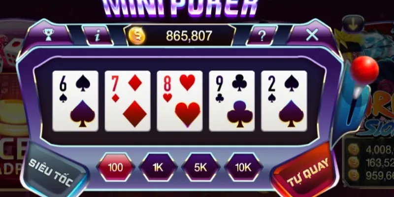 Cách chơi Mini Poker – Mẹo tăng tỷ lệ trúng lớn dễ áp dụng 2 Tìm hiểu tổng thể về game Mini Poker